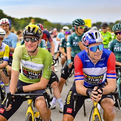 Foto zu dem Text "Tour of Britain: Van Aert und Kooij warten noch auf ihr Preisgeld"