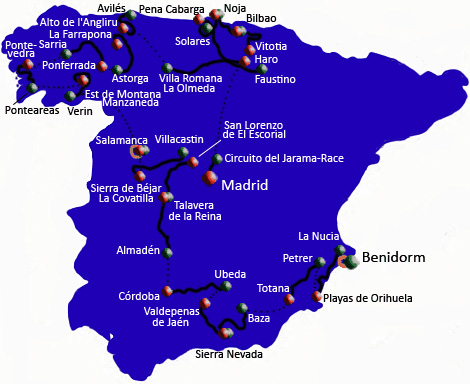 Streckenkarte Vuelta a España 2011
