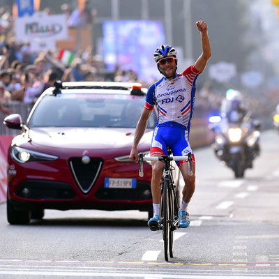 Foto zu dem Text "Pinot triumphiert in Como vor Nibali und Teuns"