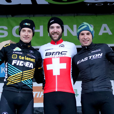 Foto zu dem Text "Weber und Brandau beim Cross in Eschenbach auf dem Podium"