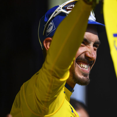 Foto zu dem Text "Alaphilippe: “Froh, auf diese Weise Gelb zurückerobert zu haben“"