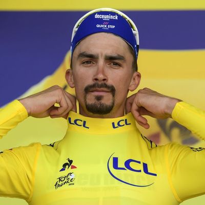 Foto zu dem Text "Wie lange kann Alaphilippe das Gelbe Trikot noch halten?"