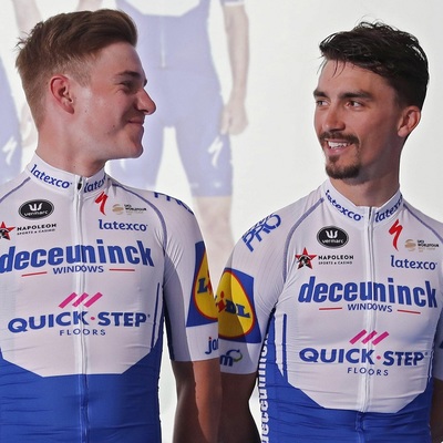 Foto zu dem Text "Evenepoel kämpft mit Alaphilippe um die Kapitänsrolle"