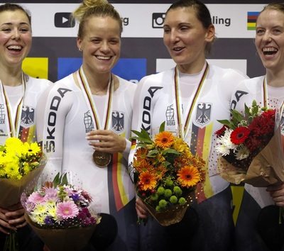 Foto zu dem Text "Bronze für deutsche Frauen in der Mannschaftsverfolgung"