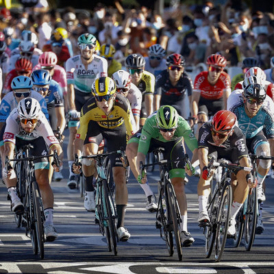 Foto zu dem Text "Nach Rempler gegen Van Aert: Sagans Traum von Grün vorbei?"