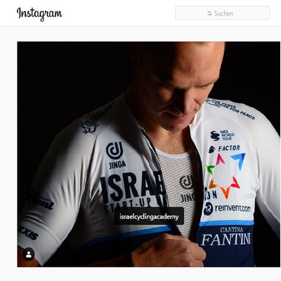 Foto zu dem Text "Froome zeigt sich im neuen Trikot von Israel Start-Up Nation"