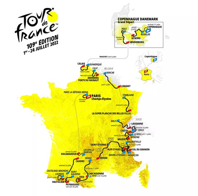 Foto zu dem Text "109. Tour de France mit zwei Zeitfahren und vielen Anstiegen"