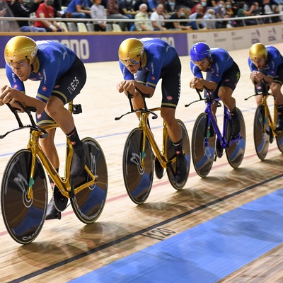 Foto zu dem Text "Ganna führt Italiens Vierer zum nächsten Triumph"