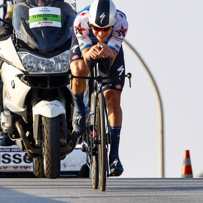 Foto zu dem Text "Im Tirreno-Duell Evenepoel vs. Pogacar steht es 1:0"