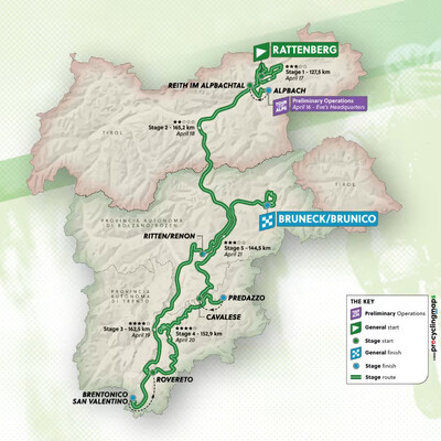Foto zu dem Text "Tour of the Alps führt 2023 von Rattenberg nach Bruneck"