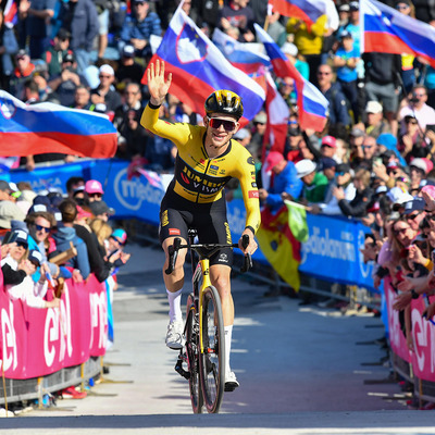 Foto zu dem Text "“Fanboy“ Heßmann zitterte mit Roglic am Monte Lussari"