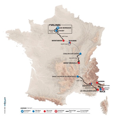 Foto zu dem Text "Paris-Nizza mit Teamzeitfahren und zwei Bergankünften"