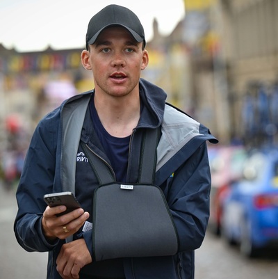 Foto zu dem Text "Pedersen muss die Tour drei Tage nach seinem Sturz aufgeben"