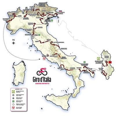 Foto zu dem Text "Großes Vorschaupaket: Die Strecke des Giro d´Italia 2025"