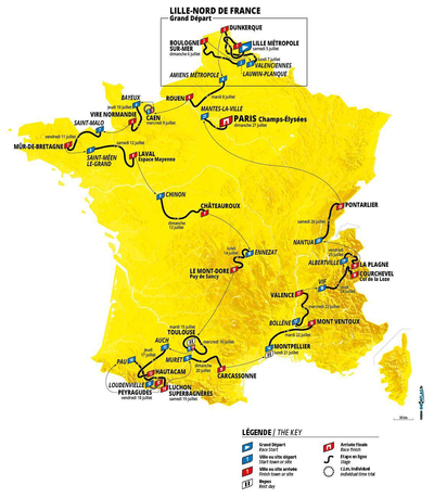 Foto zu dem Text "Großes Vorschau-Paket: Die Strecke der Tour de France 2025"
