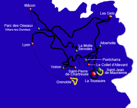 Streckenkarte Critérium du Dauphiné  2011